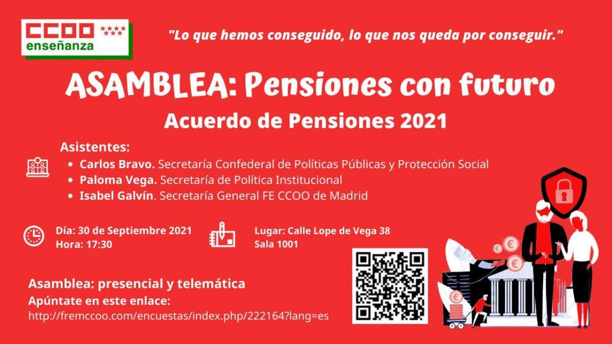 ASAMBLEA: Pensiones con futuro. Acuerdo de Pensiones 2021