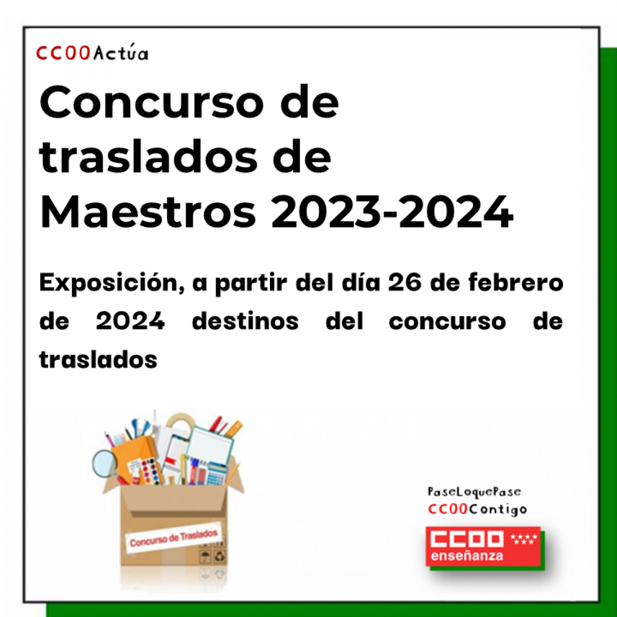 Concurso de traslados de Maestros 2023-2024