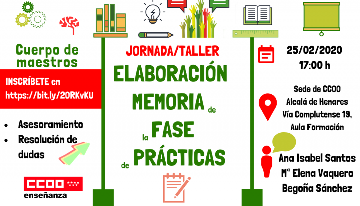 Jornada/taller para la elaboracin de la memoria de la fase de prcticas Alcal de Henares