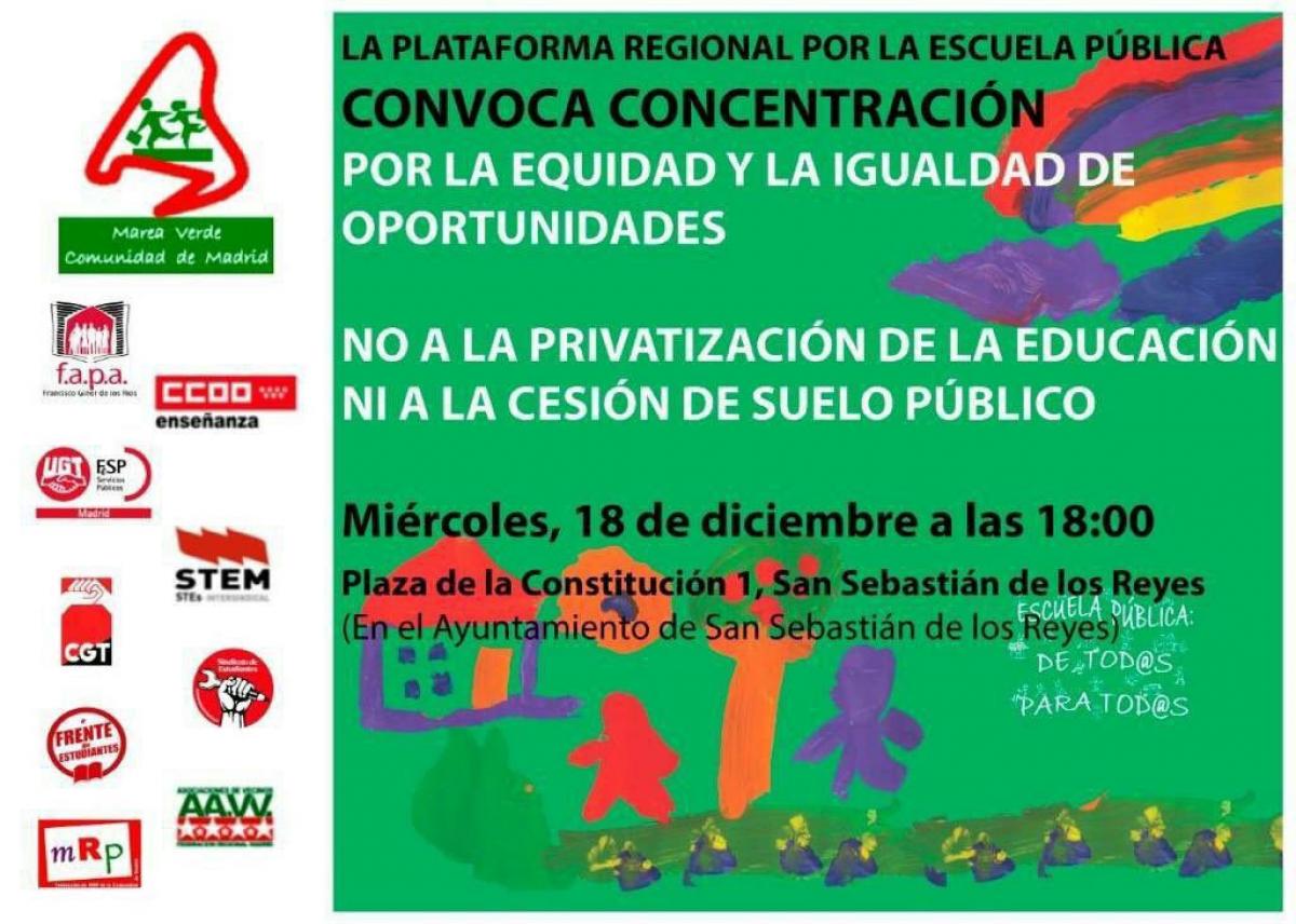 La plataforma regional por la escuela pblica contra la privatizacin de la educacin