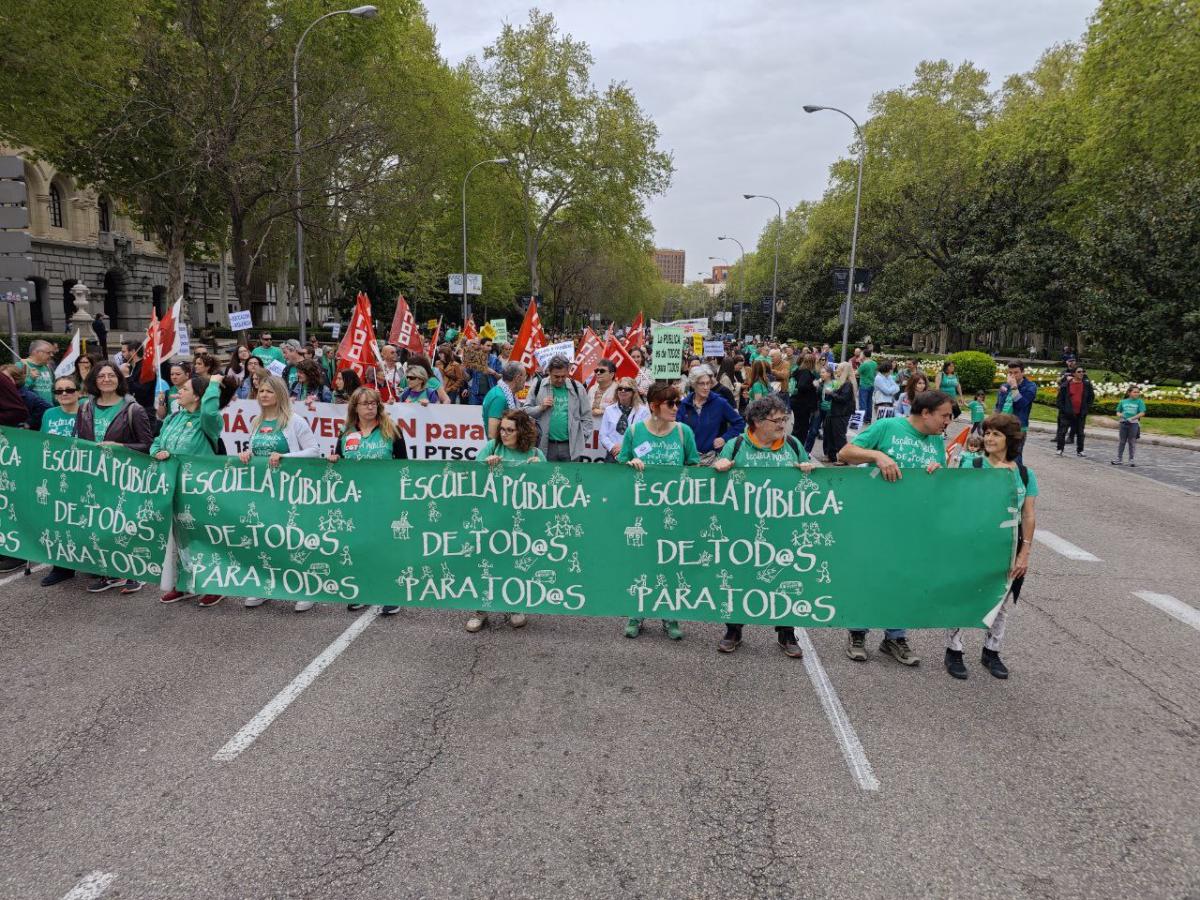 Manifestacin  Marea Verde, 6 de abril de 2024
